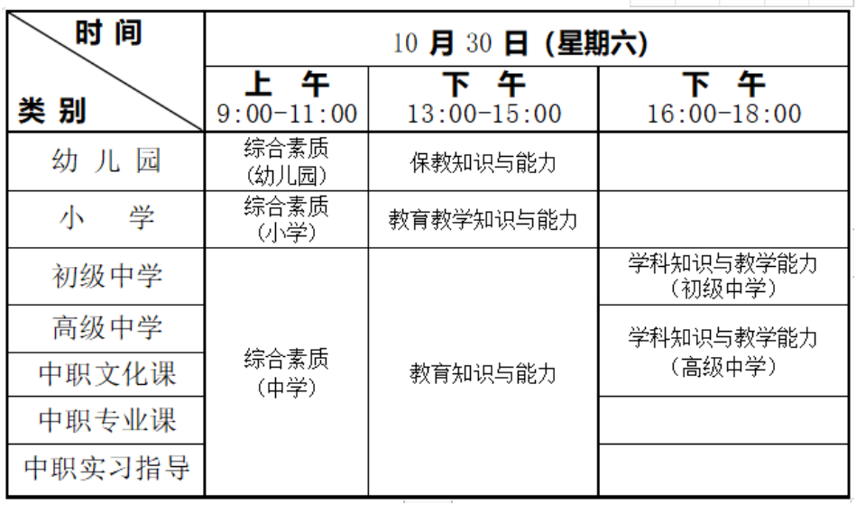 青海教師資格證2021下半年考試報(bào)名具體安排(圖1)